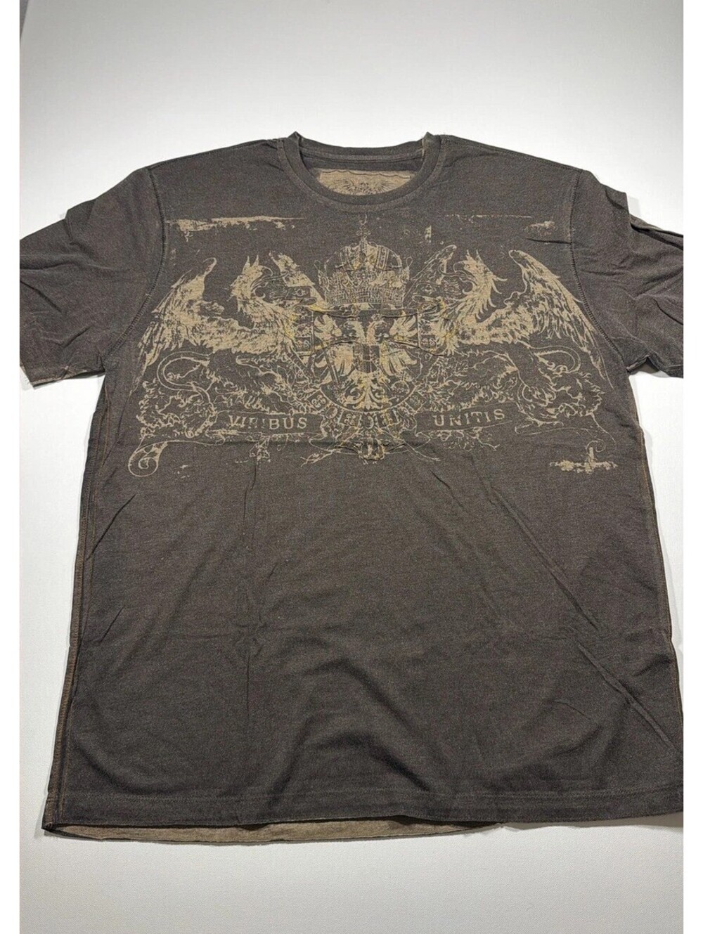 Vintage XG Men's Graphic T-Shirt Size XL Brown Distressed Look